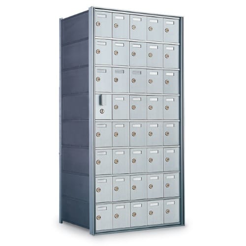 CAD Drawings American Postal Manufacturing Co. 27-Door Front-Loading Private Horizontal Mailbox